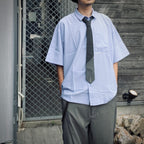 「GNV-Z」 SOFTBOX Zip-Split Wide Shirt #BLUE [GOOPI-25SS-JUN-02]