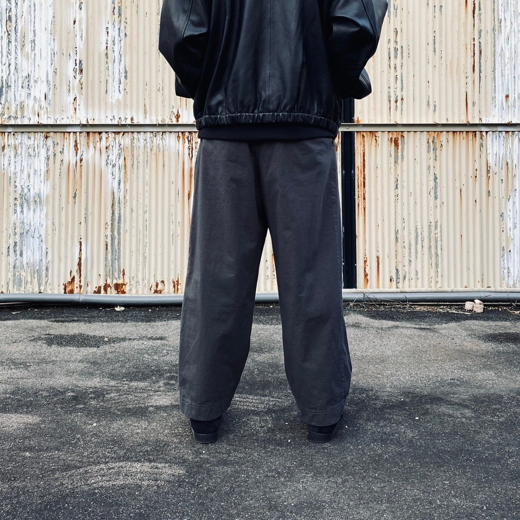 2TUCK WIDE CUT&SEW PANTS #GRAY [AY-1027]