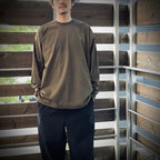 TECH DRAWSTRING TEE L/S #BROWNKAHKI [BE-31025W]