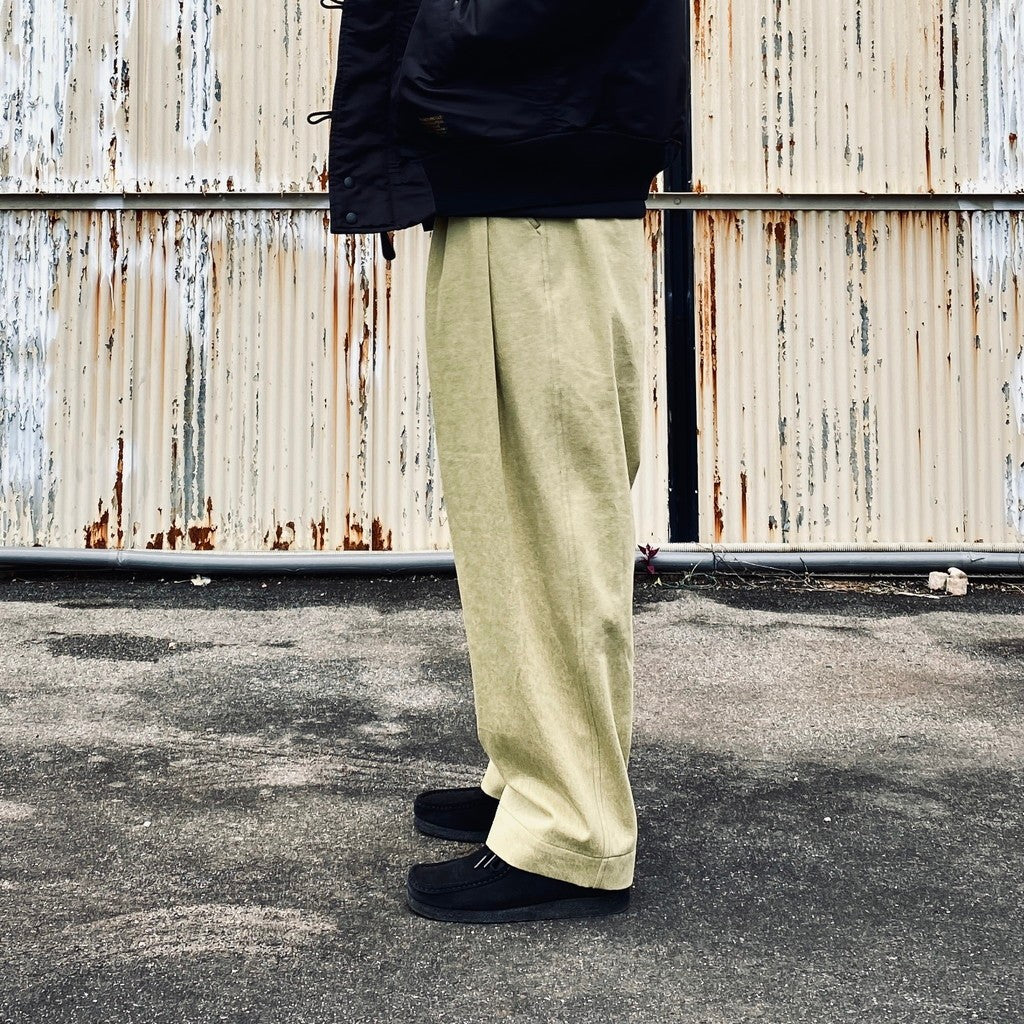 2TUCK WIDE PANTS（DENIM） #PISTACHIO [AY-1026B]