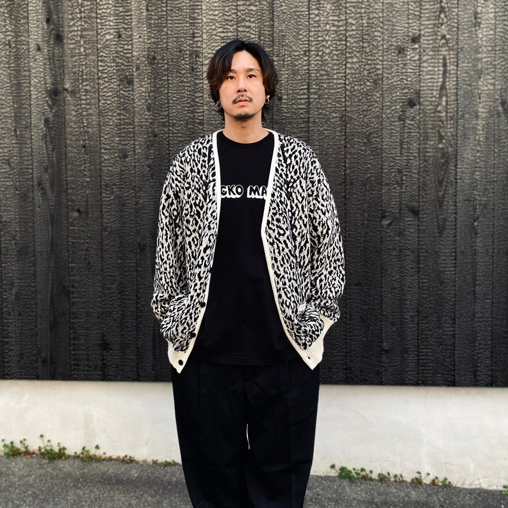 LEOPARD JACQUARD CARDIGAN ( TYPE-1 ) #WHITE [26SS-WMK-KN14]