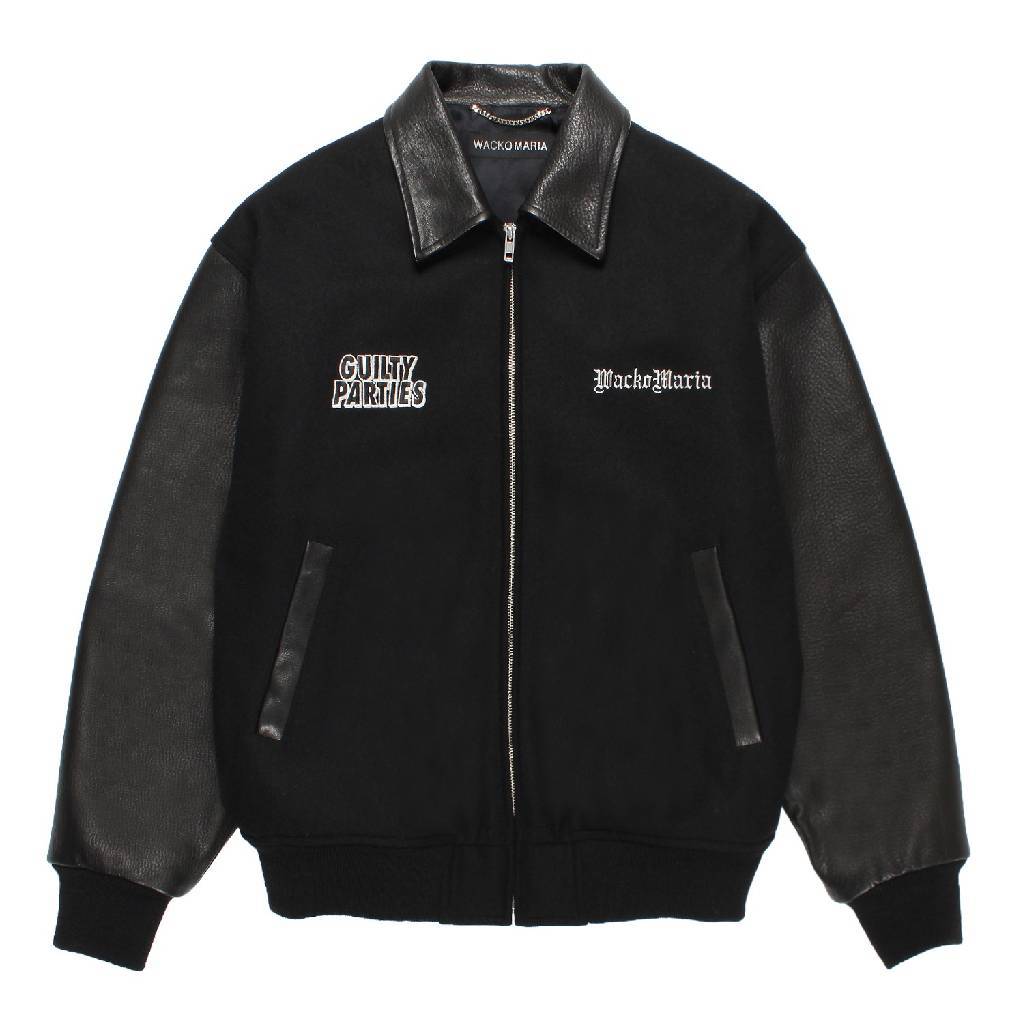 LEATHER VARSITY JACKET (TYPE-1) #BLACK [25FW-WMO-BL12]
