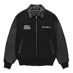 LEATHER VARSITY JACKET (TYPE-1) #BLACK [25FW-WMO-BL12]
