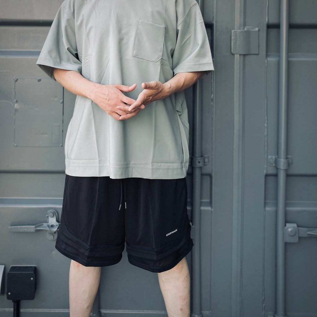 "Rve-S3" Riverside Track Shorts #純黑色 [GOOPI-24SS-AUG-04]