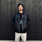 LEATHER TRUCKER JACKET ( TYPE-2 ) #BLACK [25FWE-WMO-BL02]