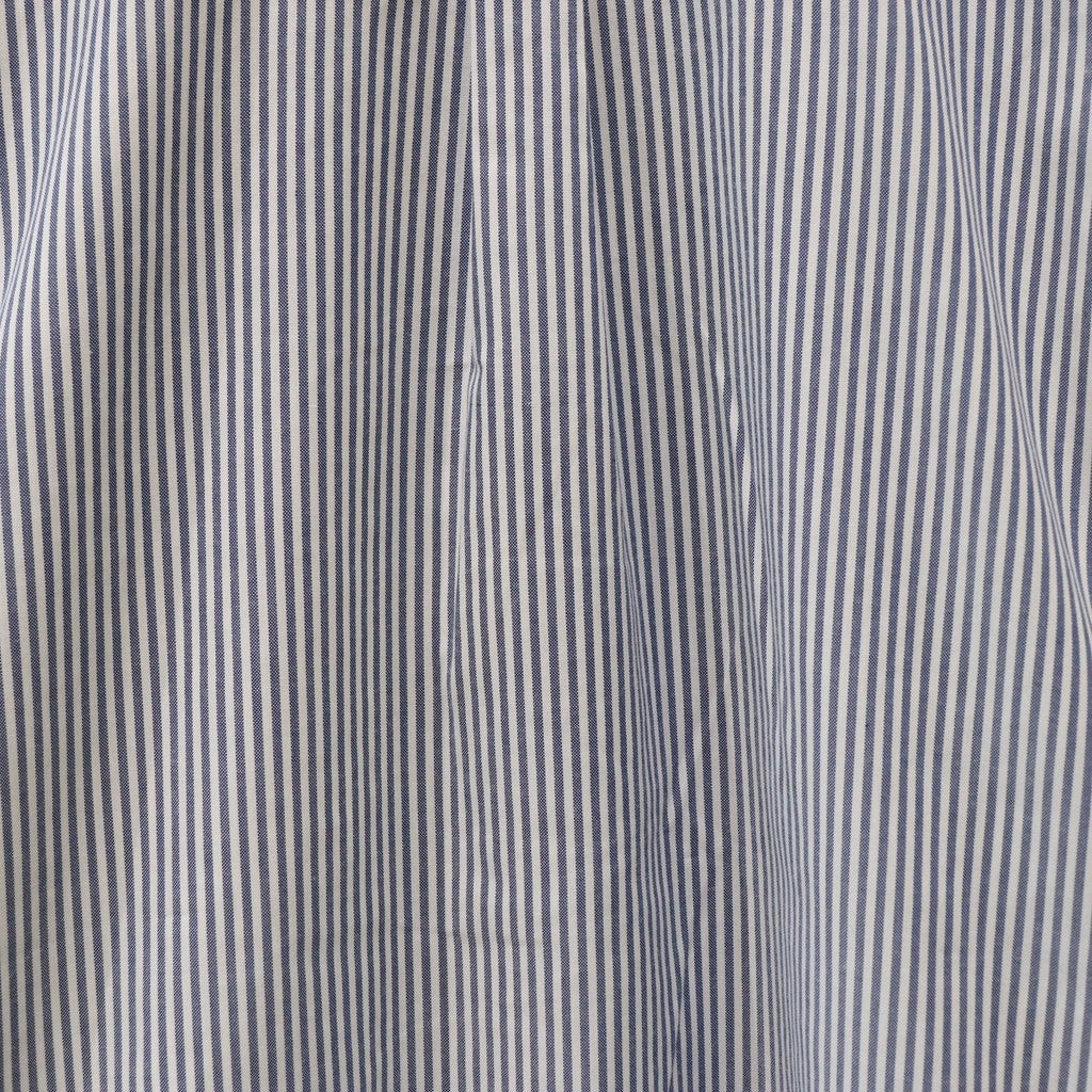 TECH BUTTON DOWN SHIRT L/S STRIPE #NAVY [BE-80024]