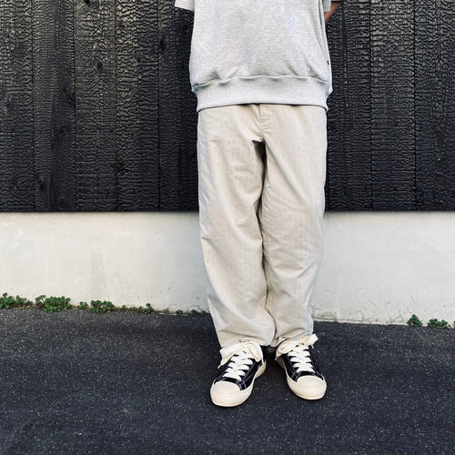 TECH EASY TROUSERS HERRINGBONE #ECRU [BP-53026]