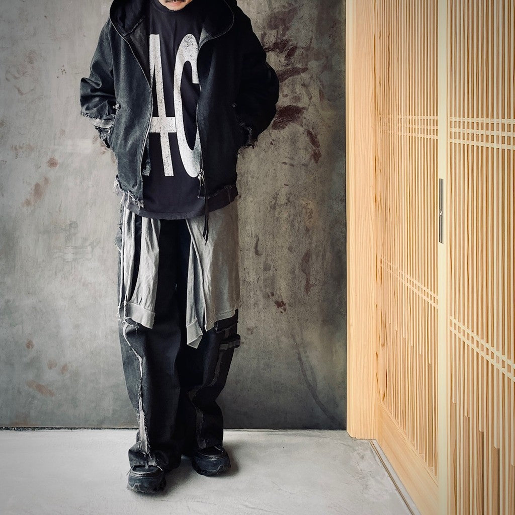 Slash Seam Flight (NOIR) #AGED BLACK [M-P2-LO7] - cocorozashi 三重