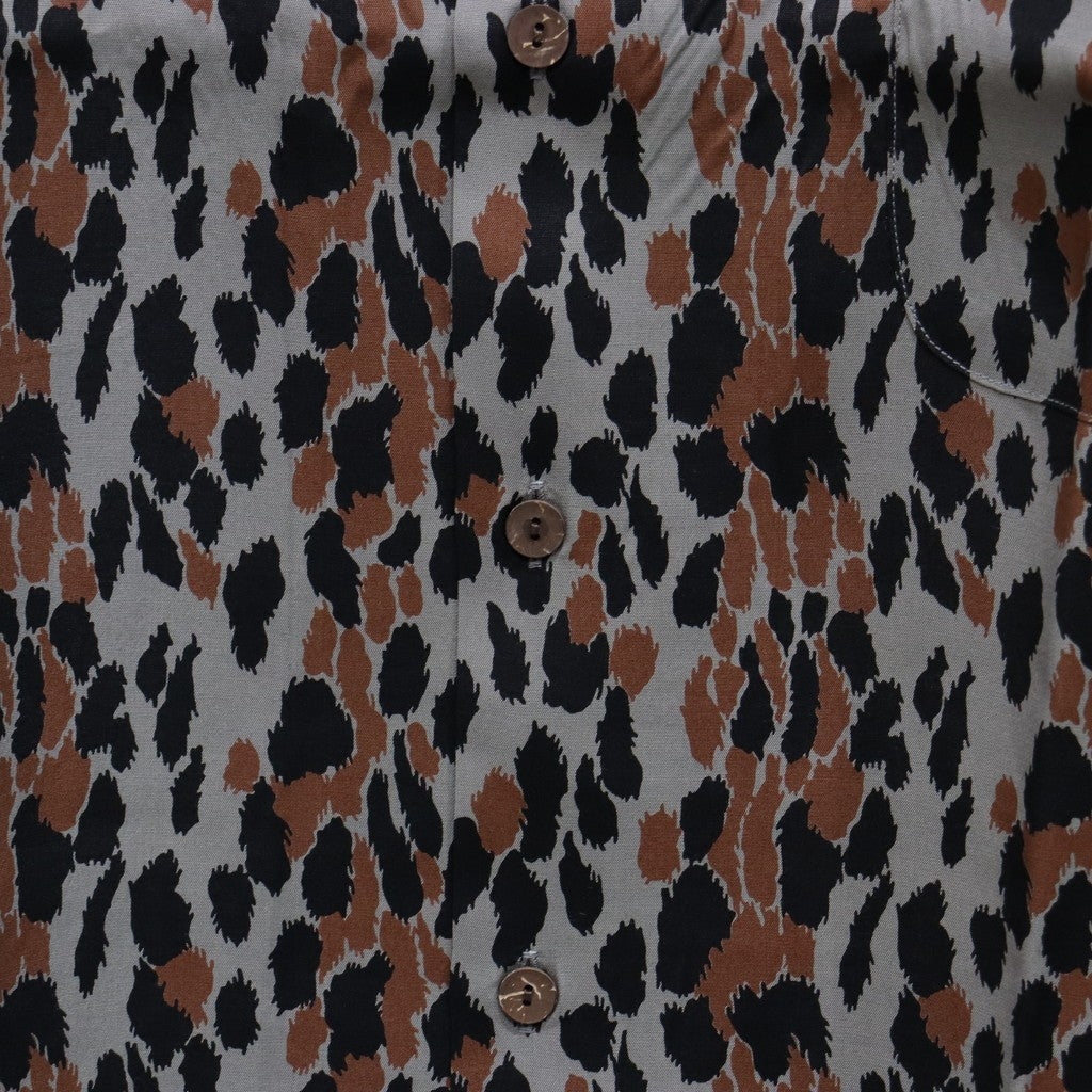 LEOPARD HAWAIIAN SHIRT S/S #GRAY [25SSE-WMS-HI03]