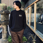 WASHED HEAVY WEIGHT CREW NECK LONG SLEEVE T-SHIRT ( TYPE-2 ) #BLACK [26FW-WMT-LT02]