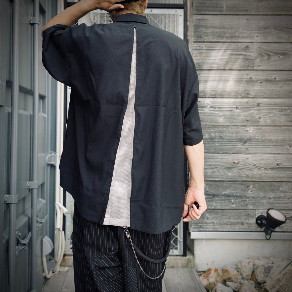 クァンシ GNV-Z」 SOFTBOX Zip-Split Wide Shirt #SHADOW [GOOPI-25SS-JUN-02