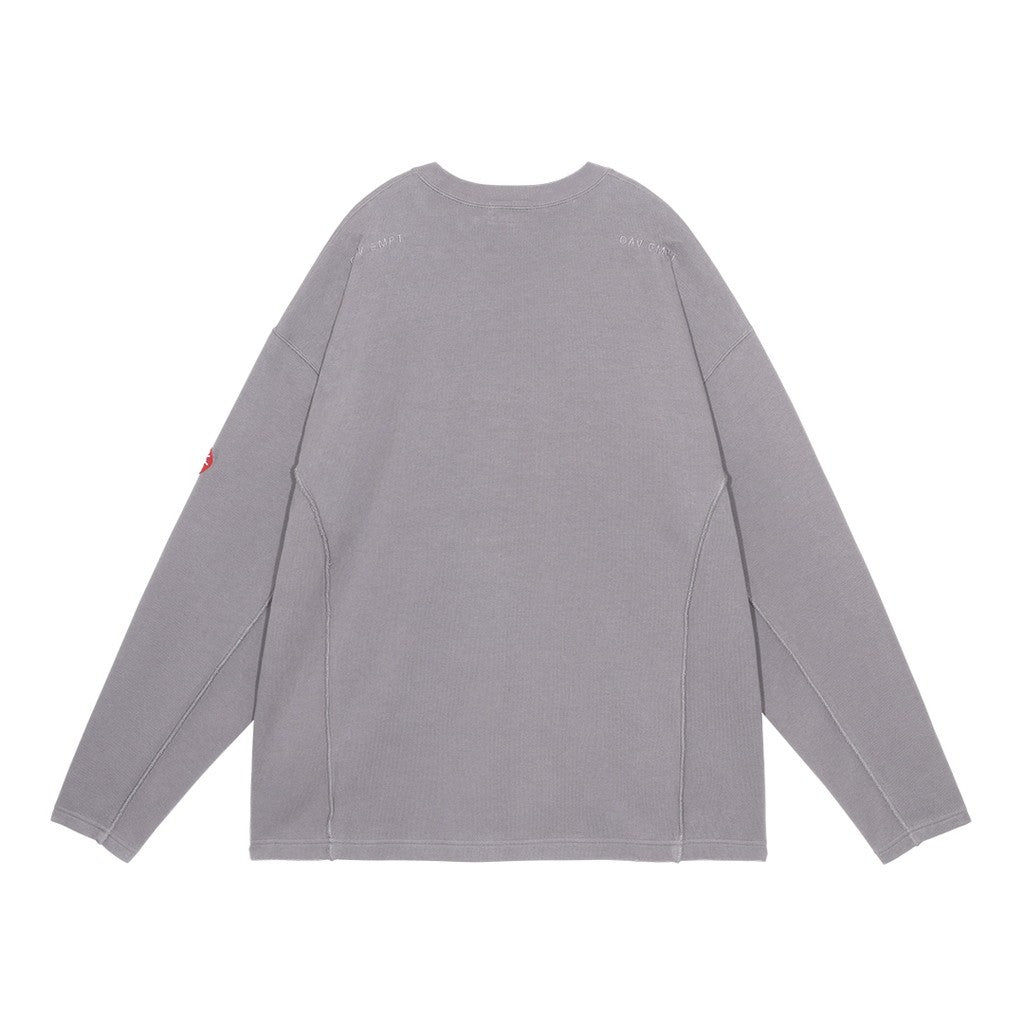 SIDE SEAM DBL KNIT LONG SLEEVE #KHAKI [CES29CS22]