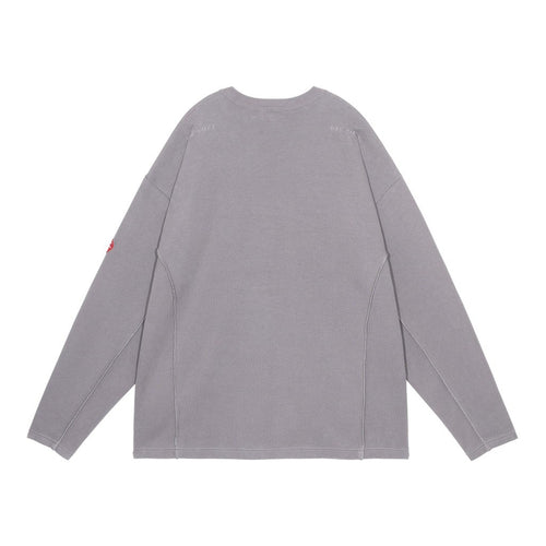 SIDE SEAM DBL KNIT LONG SLEEVE #KHAKI [CES29CS22]