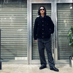 SUEDE LEATHER TRUCKER JACKET #BLACK [24FW-WMO-BL08]