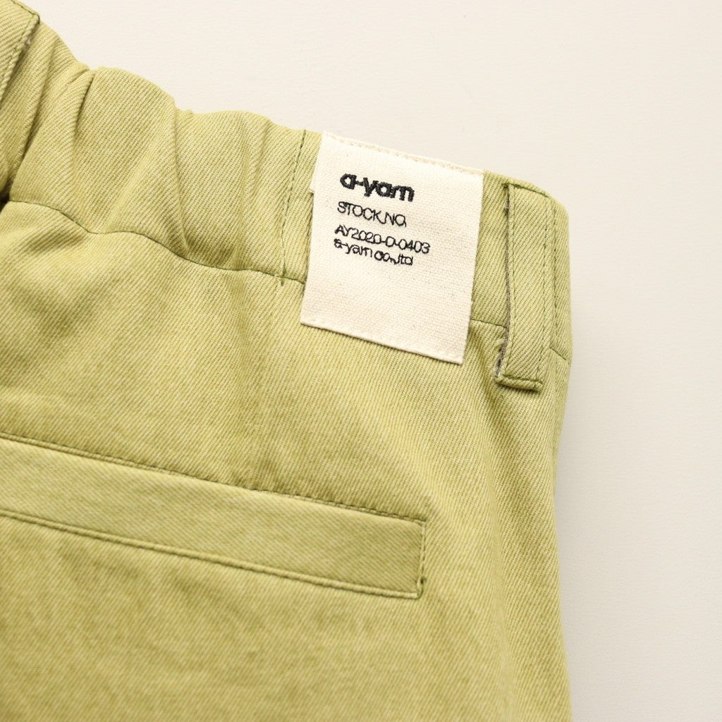 2TUCK WIDE PANTS（DENIM） #PISTACHIO [AY-1026B]