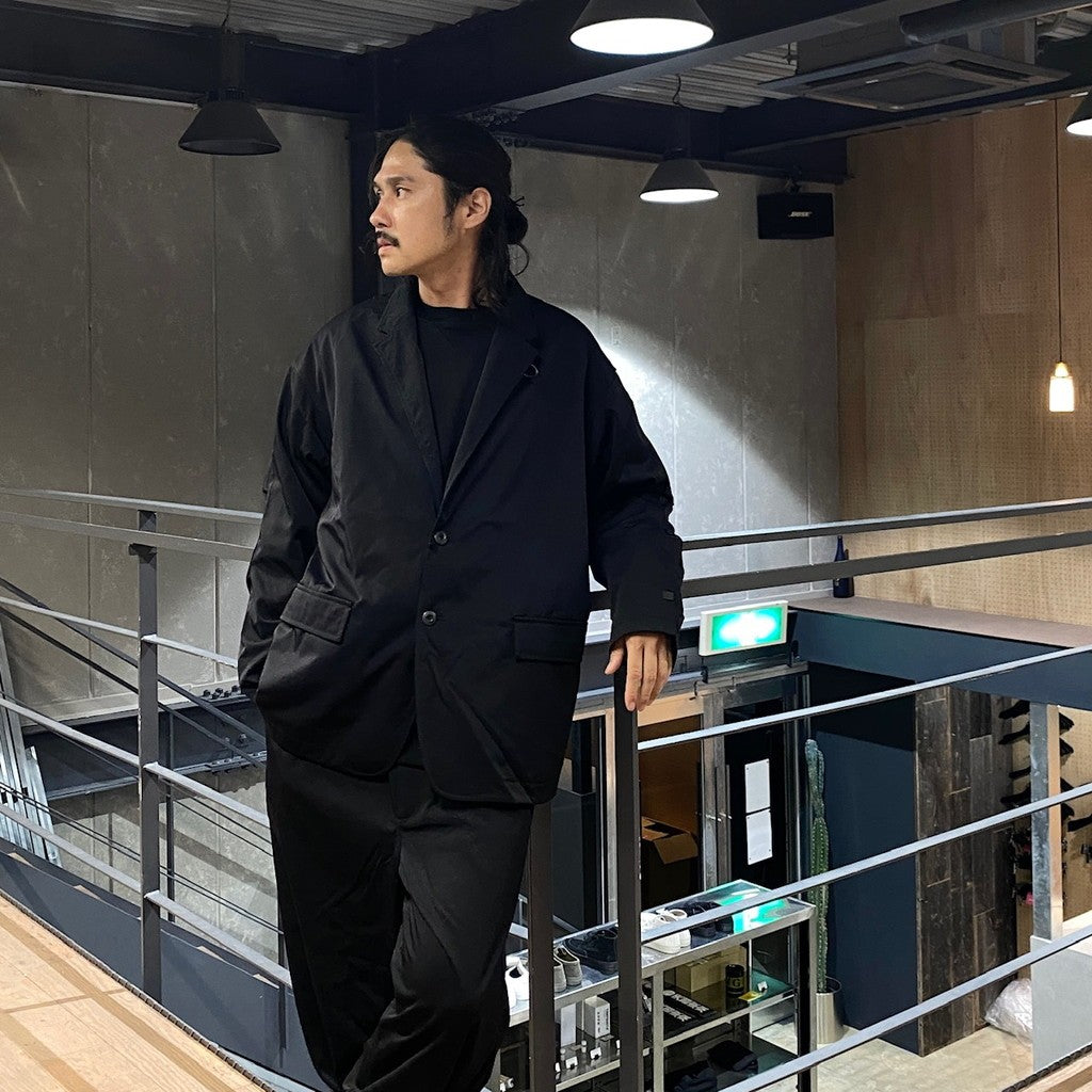 TECH LOOSE 2B JACKET TWILL #BLACK [BJ-55024W]