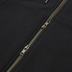 BIO WASHED EASY HOODIE ZIP UP #BLACK [HOD25AWSWEHZU]