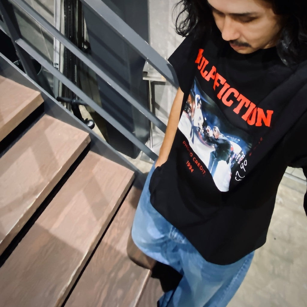 PULP FICTION | CREW NECK T-SHIRT (TYPE-4) #BLACK [PF-WM-TEE06]