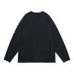 SIDE SEAM DBL KNIT LONG SLEEVE #BLACK [CES29CS22]