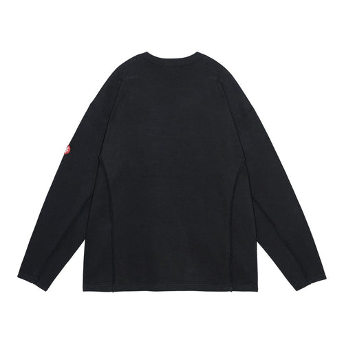 SIDE SEAM DBL KNIT LONG SLEEVE #BLACK [CES29CS22]