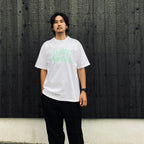 WASHED HEAVY WEIGHT CREW NECK T-SHIRT ( TYPE-14 ) #WHITE / GREEN [26FW-WMT-WT17]