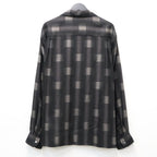 OMBRE CHECK OPEN COLLAR SHIRT L/S ( TYPE-2 ) #GRAY [26FW-WMS-OC02]