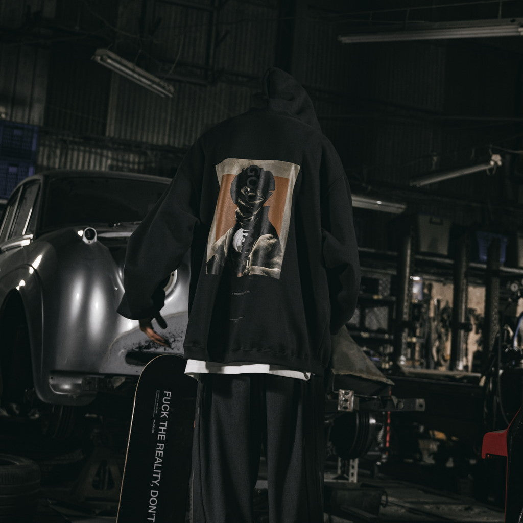 「G7-H1」陰影漆連帽衫#IRON [GOOPI-23AW-OCT-03]