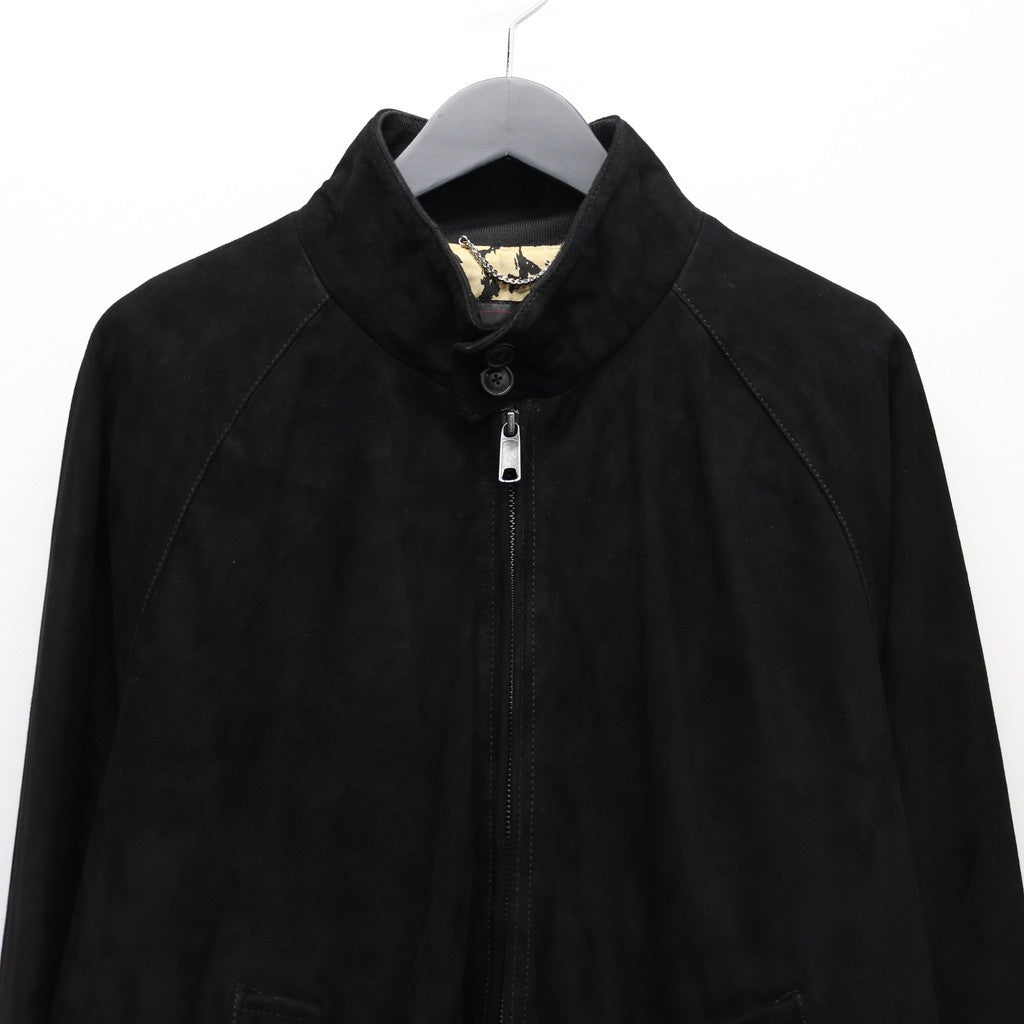 BARACUTA | G9 SUEDE LEATHER HARRINGTON JACKET #BLACK [25FW-WMO-BC01]