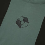 PANELED TWO TONE HOODIE #GREEN [CES25CS14]