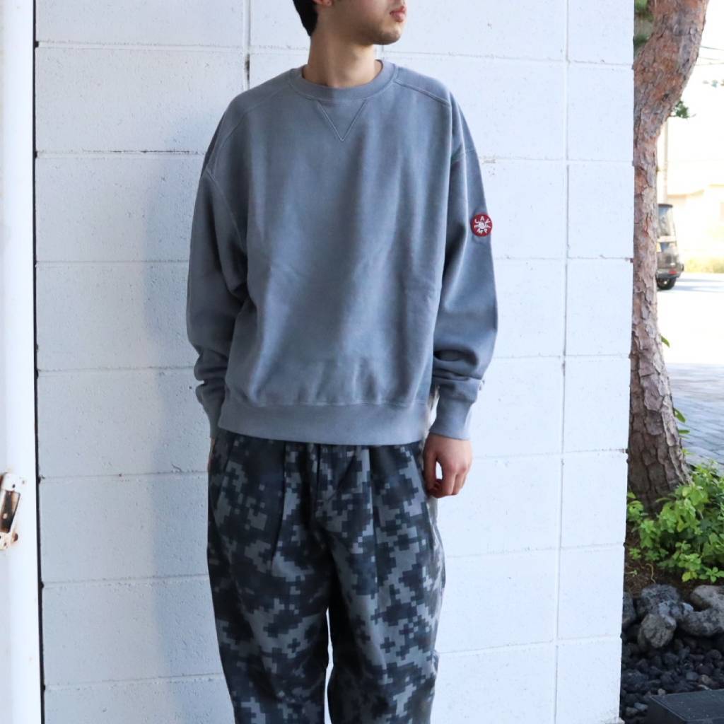 OVERDYE PANEL SHOULDER CREW NECK #GREY [CES30CS10]