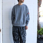 OVERDYE PANEL SHOULDER CREW NECK #GREY [CES30CS10]