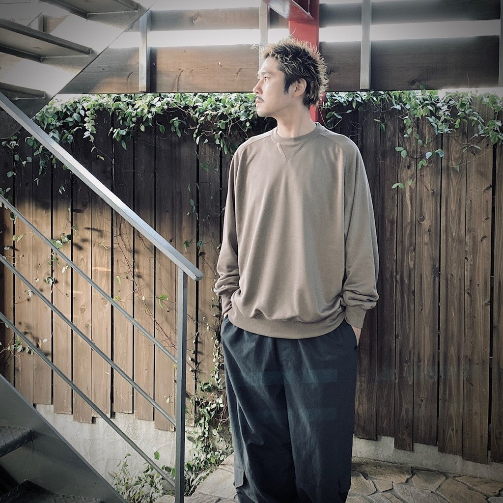 TECH SWEAT CREW FREEDOM SLEEVE #BEIGE [BE-50025]