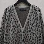 LEOPARD MOHAIR CARDIGAN #GRAY [24FW-WMK-KN12]