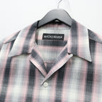 OMBRE CHECK OPEN COLLAR SHIRT L/S ( TYPE-2 ) #PINK [26FWE-WMS-OC02]