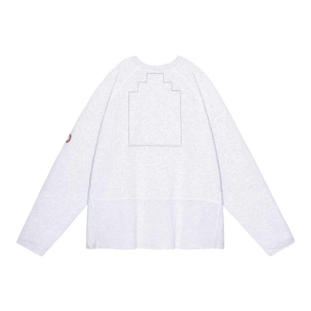 HALF PANEL RIB CREW NECK #GREY [CES28CS06]