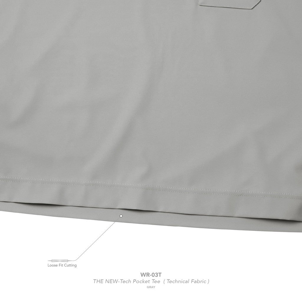 "WR-03T" 新款科技口袋T卹（科技布料）#灰色 [GOOPI-25SS-MAY-01]