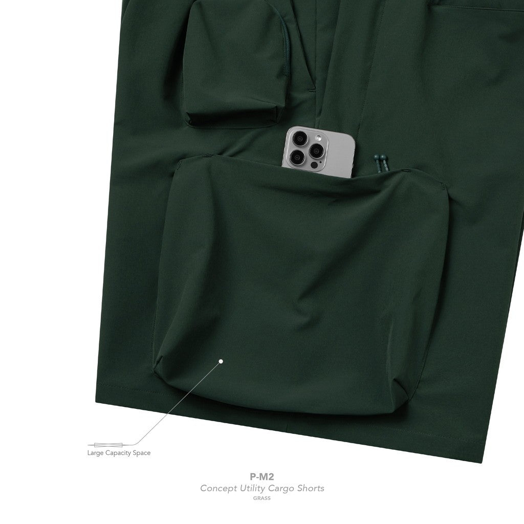 「P-M2」概念實用工裝短褲 #GRASS [GOOPI-25SS-APR-03]