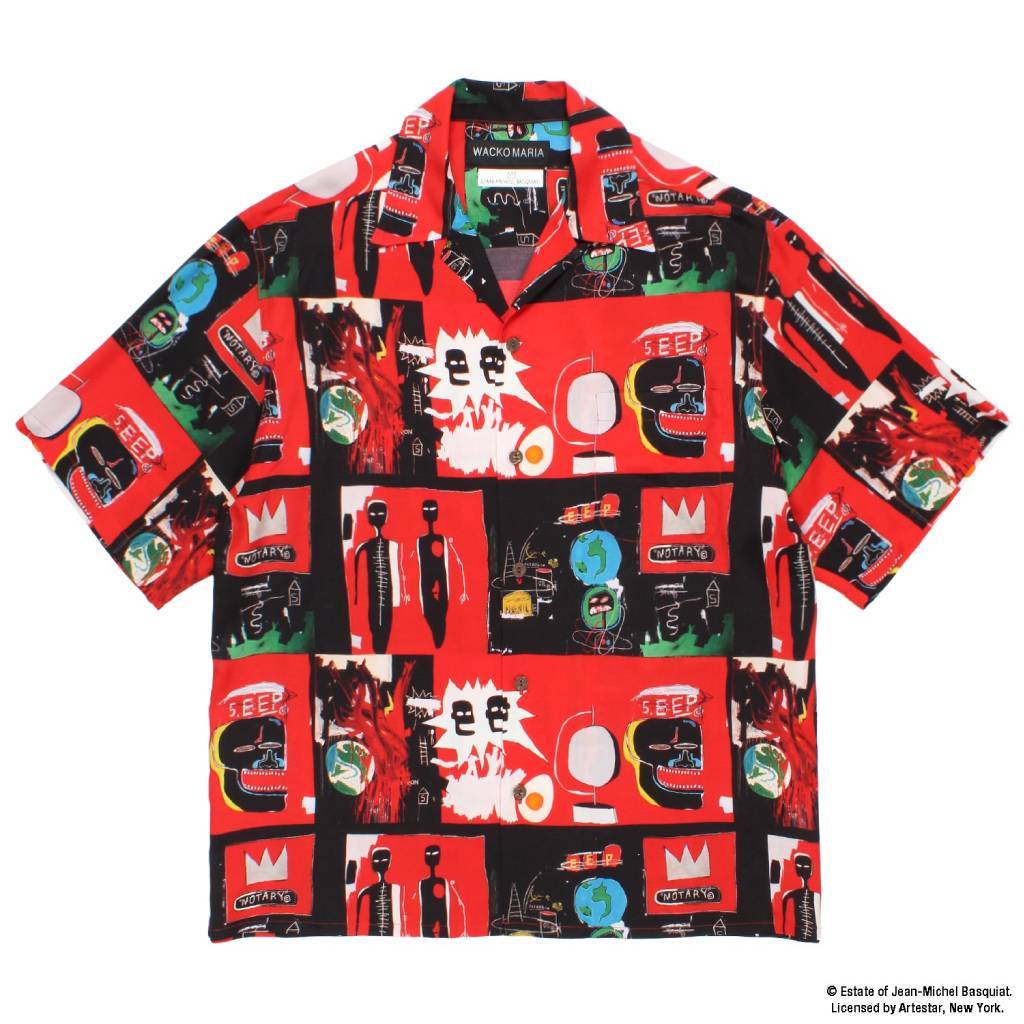 JEAN-MICHEL BASQUIAT | S/S HAWAIIAN SHIRT ( TYPE-2 ) #ONE [BASQUIAT-WM-HI26]