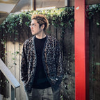 LEOPARD JACQUARD KNIT CARDIGAN #GRAY [25SSE-WMK-KN06]