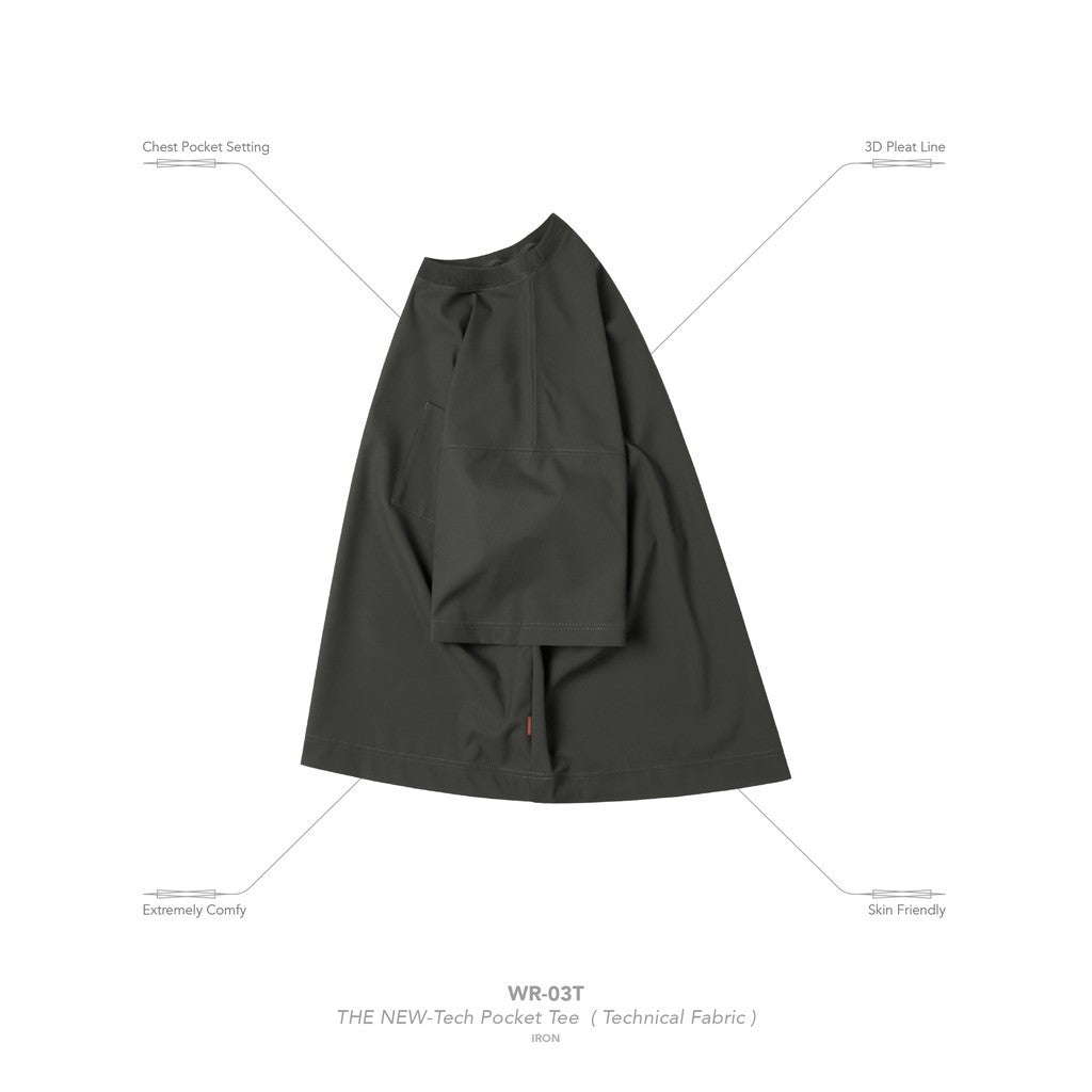 "WR-03T" 全新科技口袋T卹（科技布料）#IRON [GOOPI-25SS-MAY-01]
