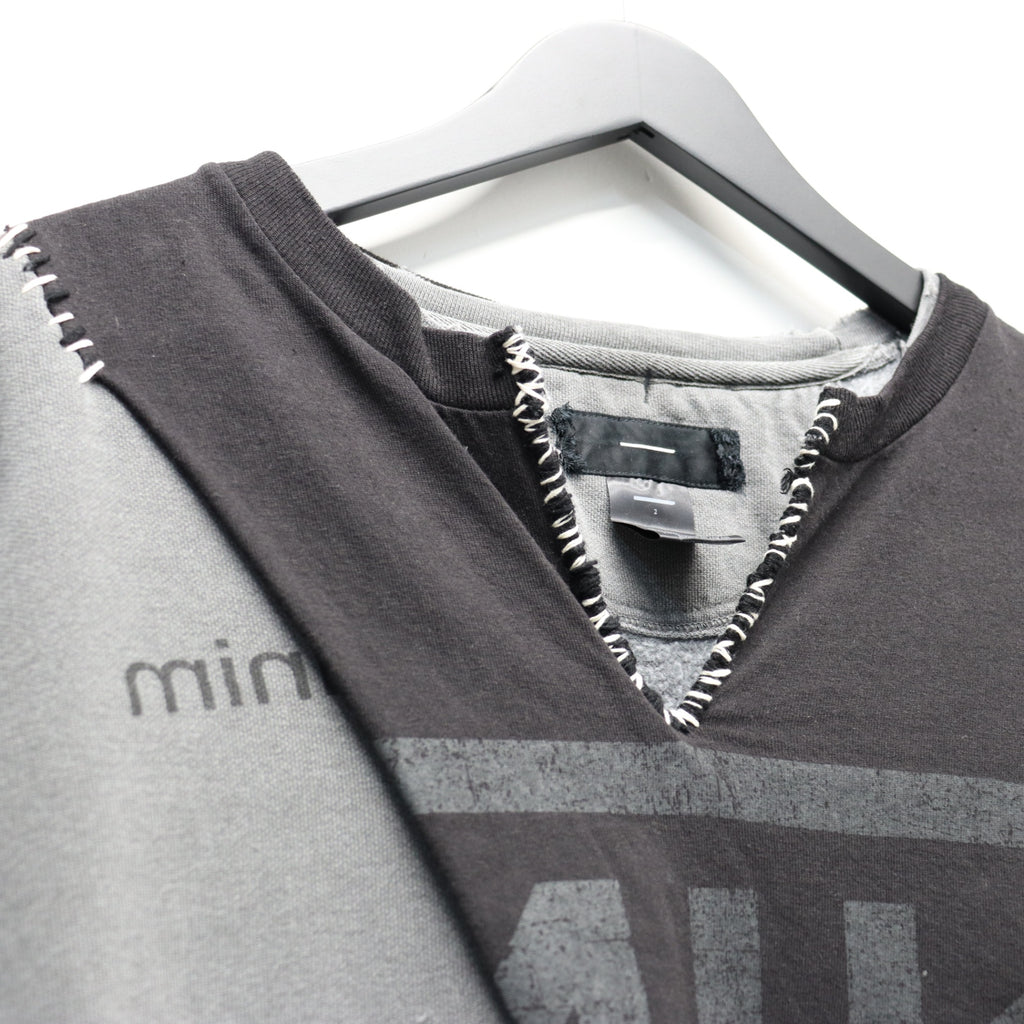 Bootleg Layered Crew Sweat (A MAN'S SHADOW) #AGED BLACK [M-P2-BG3]