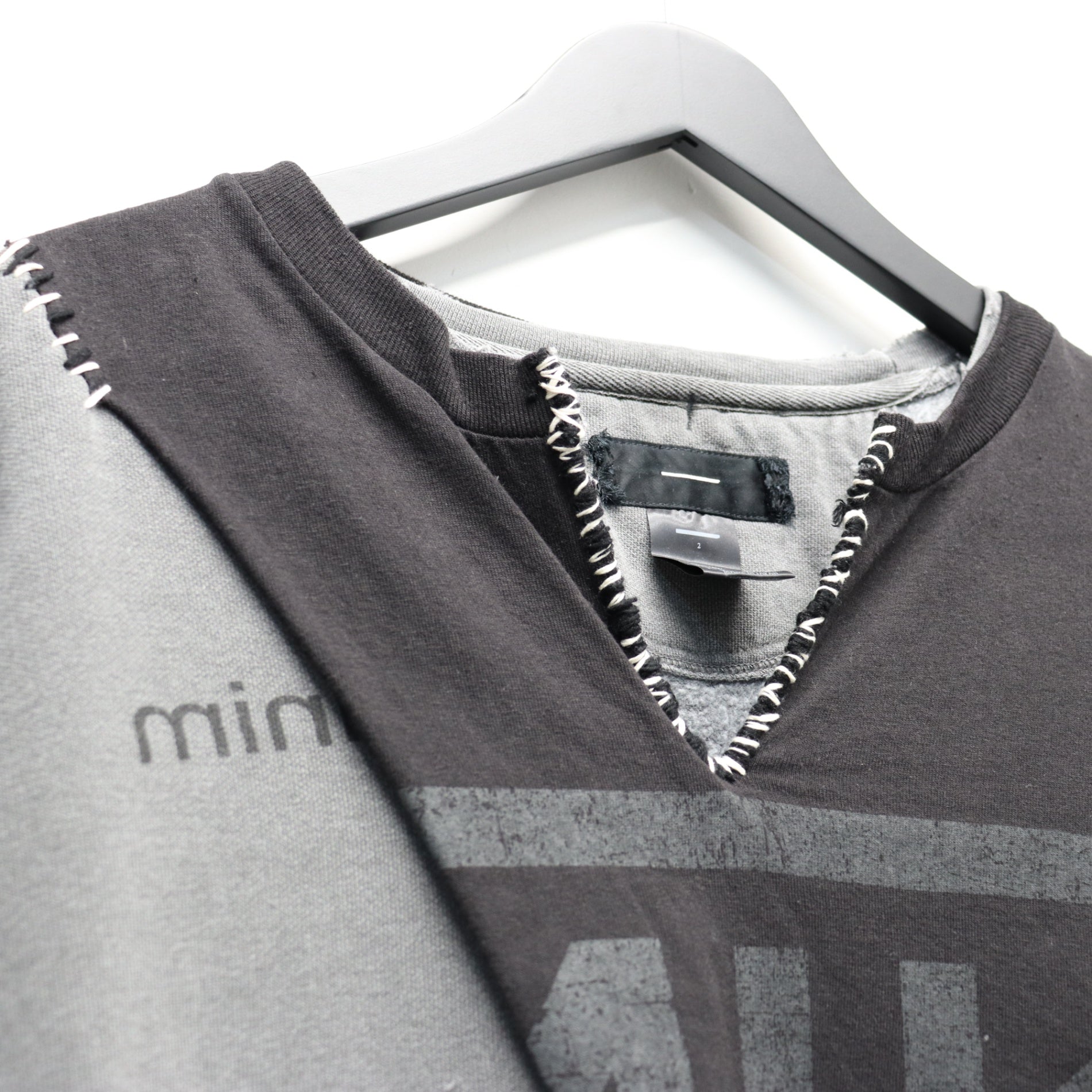 Bootleg Layered Crew Sweat (A MAN'S SHADOW) #AGED BLACK [M-P2-BG3]