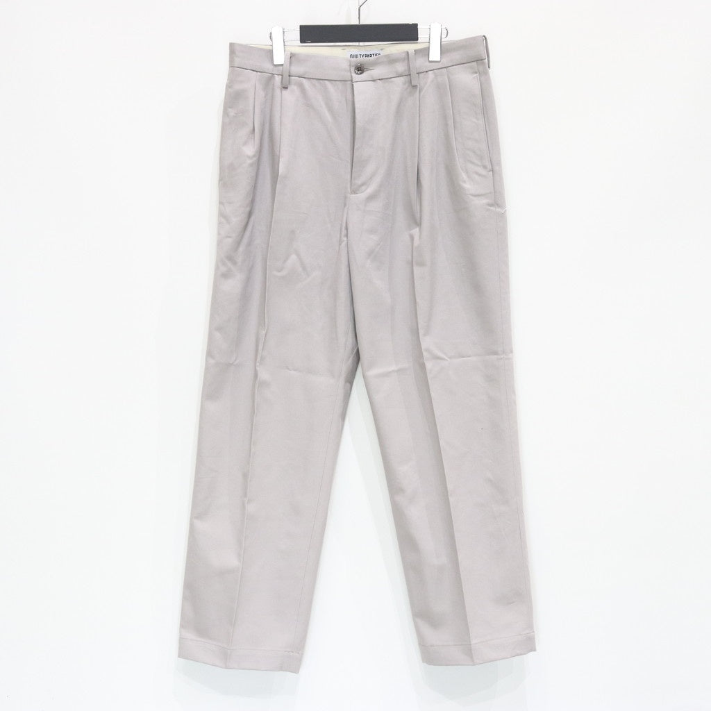 DOUBLE PLEATED CHINO TROUSERS #GRAY [25SS-WMP-PT13]