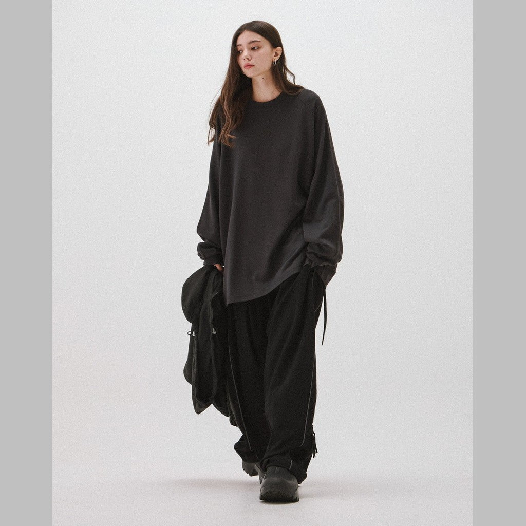 "X_Model-03" 普通長袖T卹 #靛藍 [GOOPI-24AW-NOV-01]