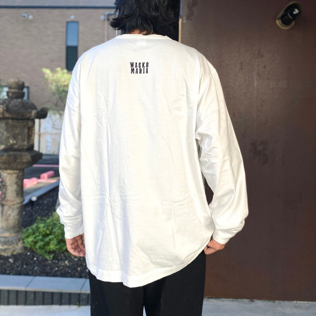 HEALTHKNIT | HENRY NECK LONG SLEEVE T-SHIRT #WHITE [26FW-WMT-HK01]