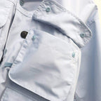 TECH MULTI TOOL POCKET SHIRT S/S SOLID #ICEBLUE [BE-86026]