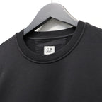 COTTON DIAGONAL FLEECE CREWNECK LENS SWEATSHIRT #BLACK 999 [20CMSS036A-110044G]