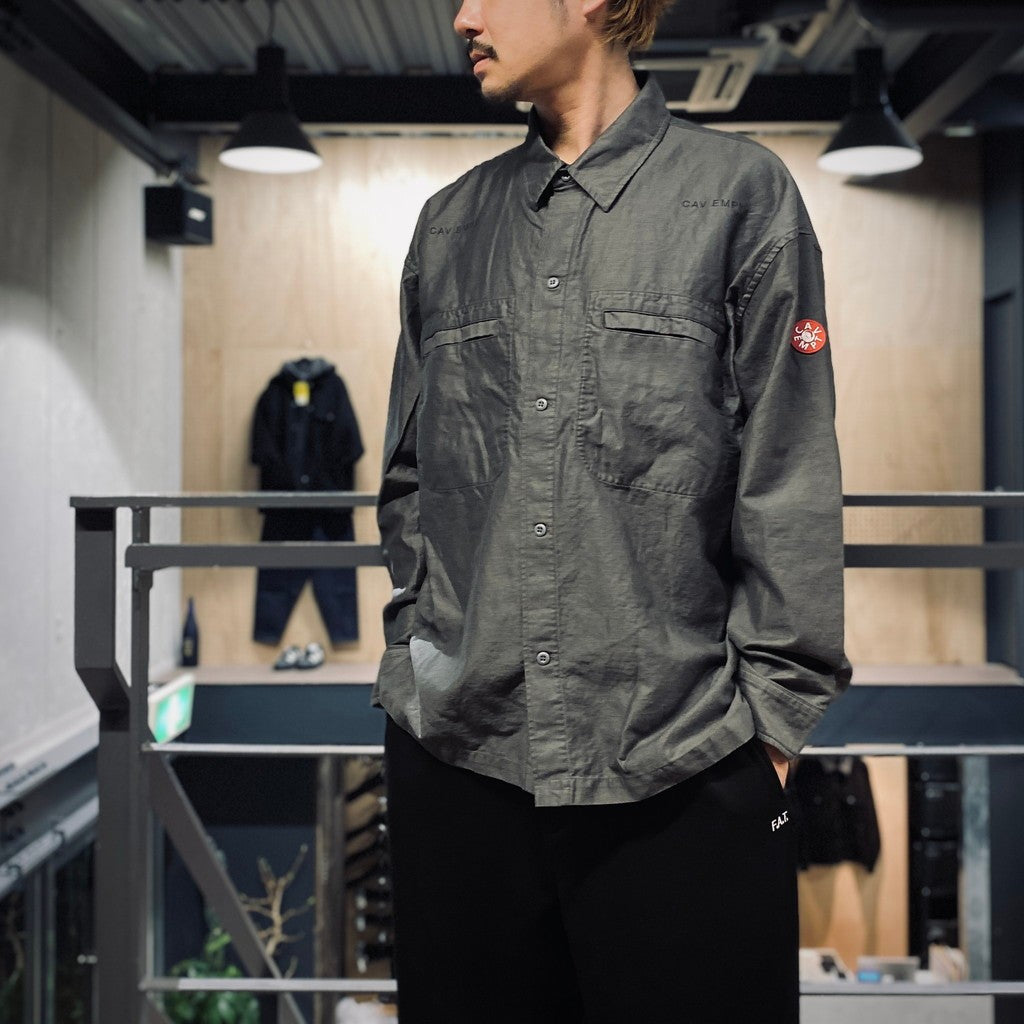 値下 CE COTTON LINEN CASUAL SHIRT CHARCOAL COTTON LINEN CASUAL SHIRT #CHARCOAL [CES27SH05] - cocorozashi 三重