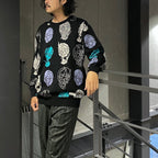 56 TATTOO STUDIO | JACQUARD SWEATER (TYPE-2) #BLACK [56TS-WM-KN02]