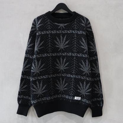 HIGHTIMES | CREW NECK SWEATER #BLACK [HIGHTIMES-WM-KN05]